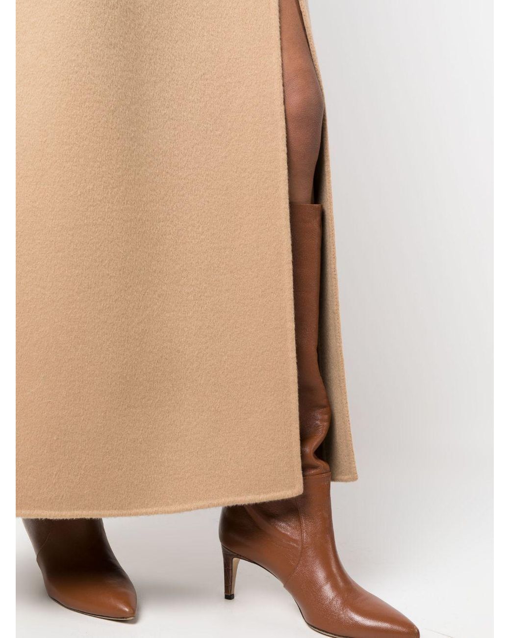 P.A.R.O.S.H. Natural Straight-Cut Zippered Skirt
