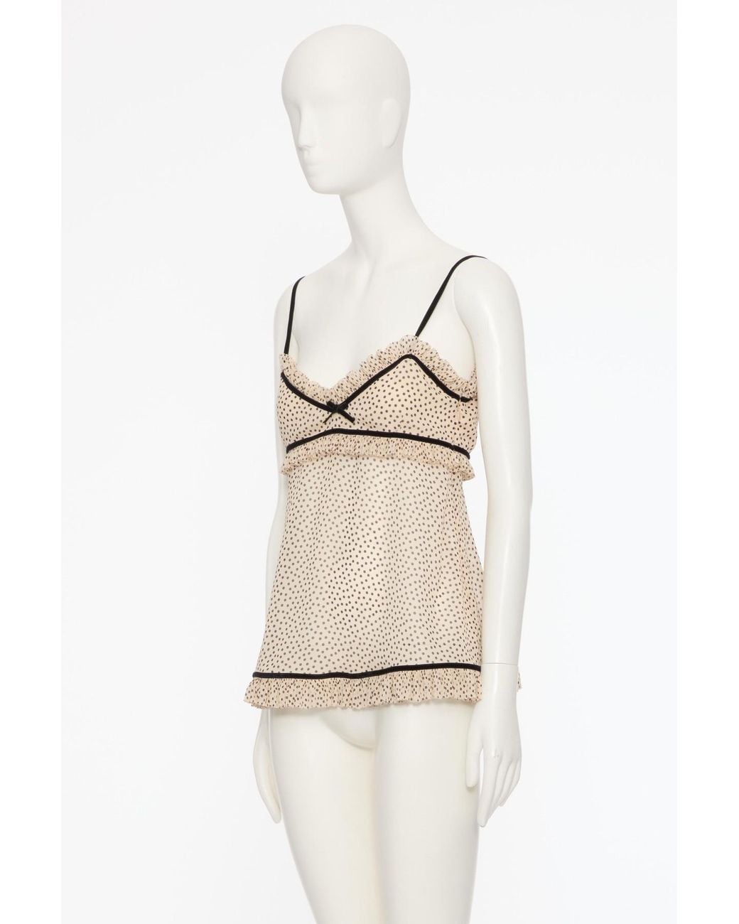 Valentino Natural Polka Dot Camisole