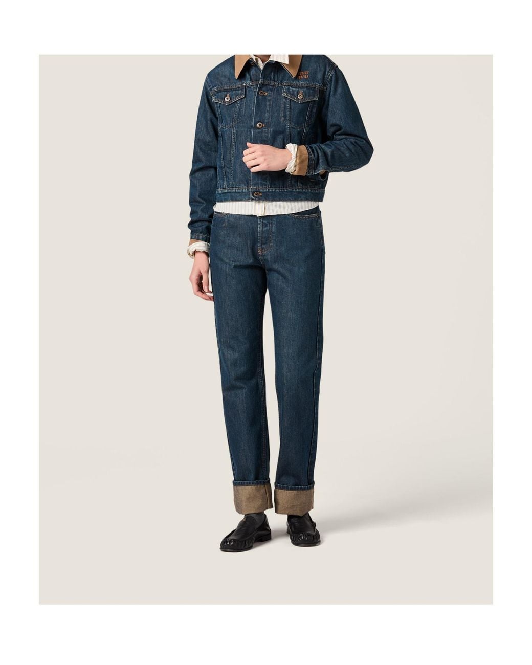 Miu Miu Blue Five-Pocket Denim Jeans
