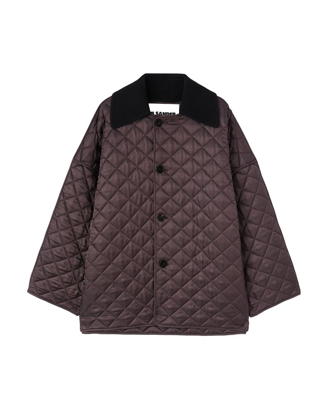Jil Sander Brown Quilted Down Jacket for men