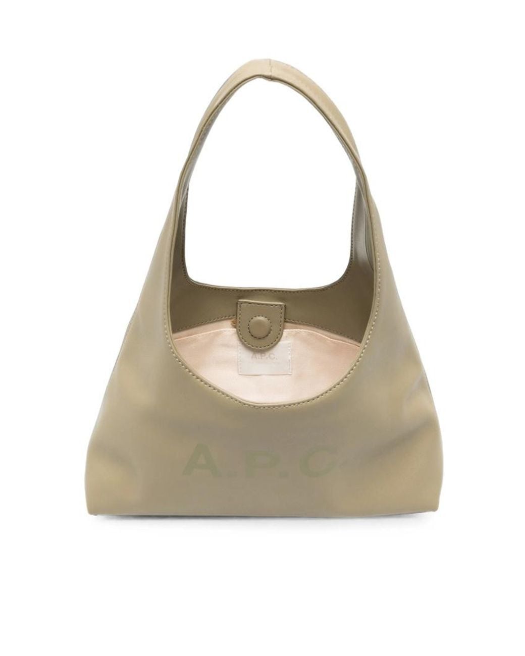A.P.C. Gray Baby Ninon Logo Shoulder Bag