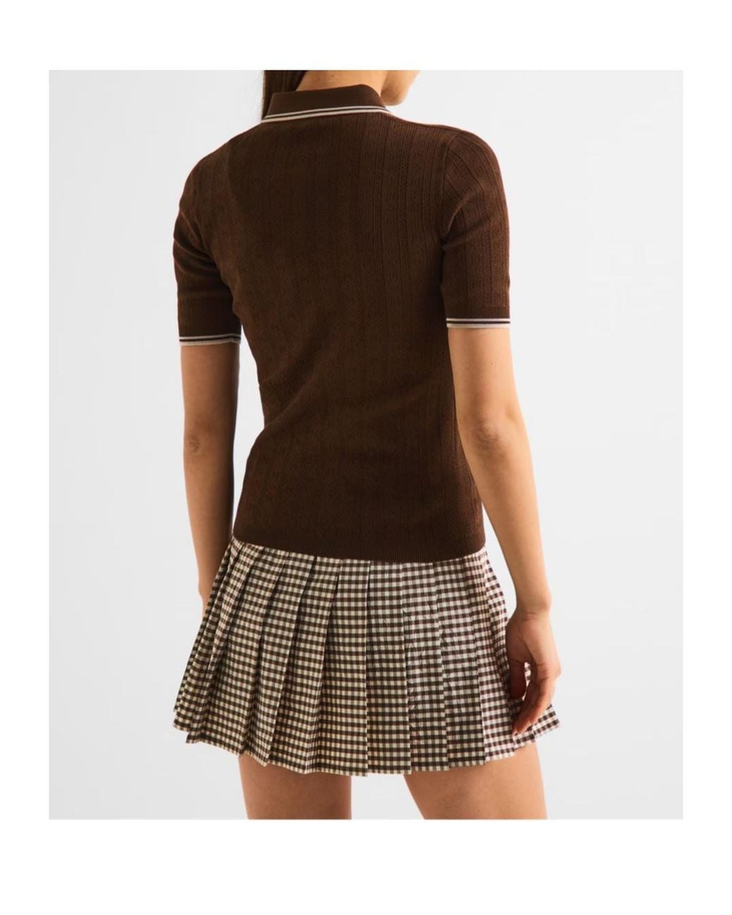 Moncler Brown Ss Polo Ld62
