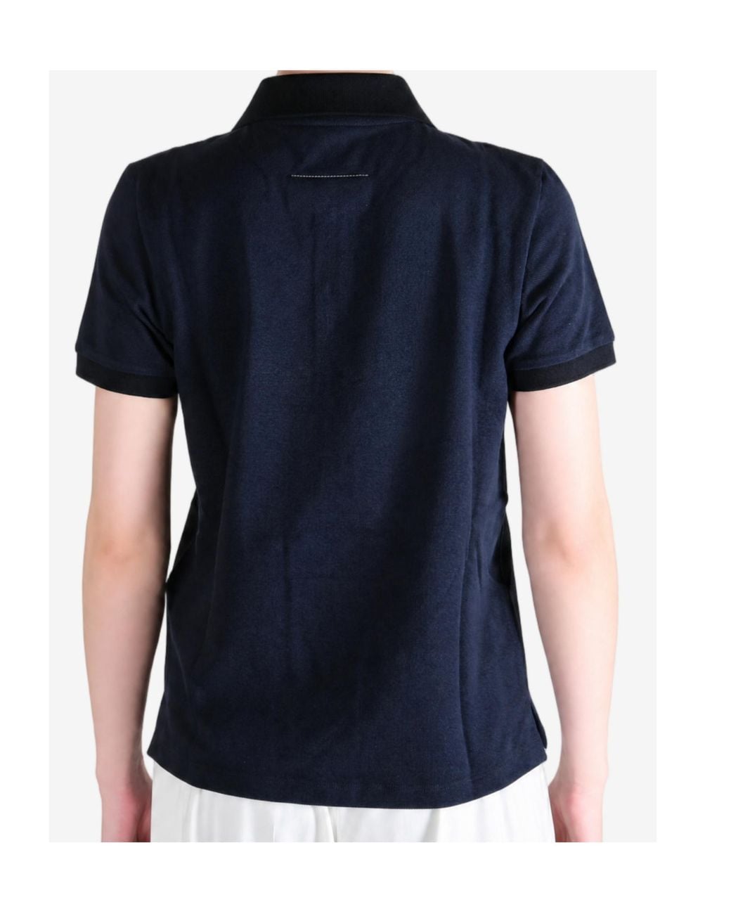MM6 by Maison Margiela Blue Logo-Print Short-Sleeve Polo Shirt