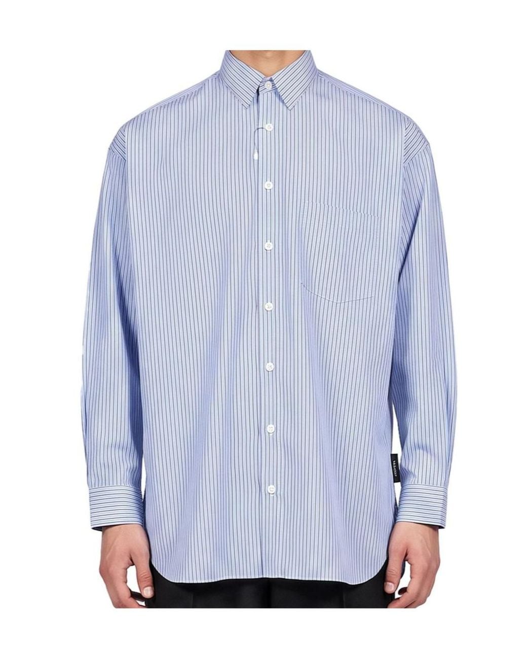 Comme des Garçons Blue Comme Des Garçons Homme Long-Sleeved Striped Shirt for men