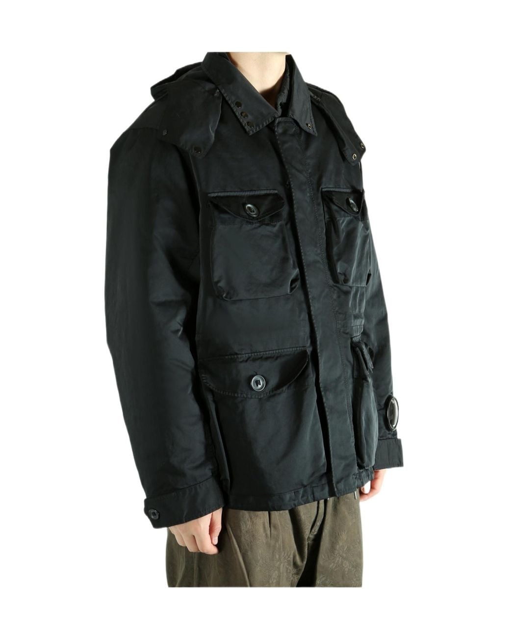 C P Company Black Medium Jacket for men