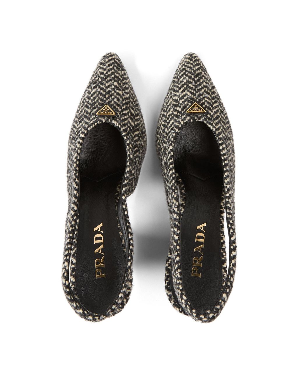 Prada Metallic Pointed Slingback Pumps