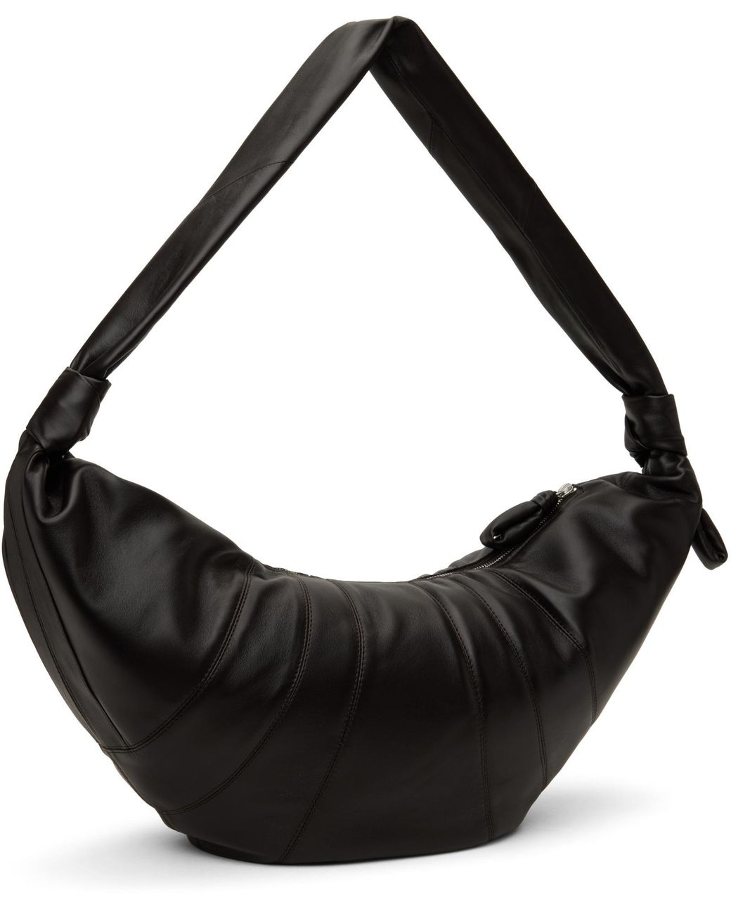 Lemaire Black Large Croissant Zipped Shoulder Bag for men