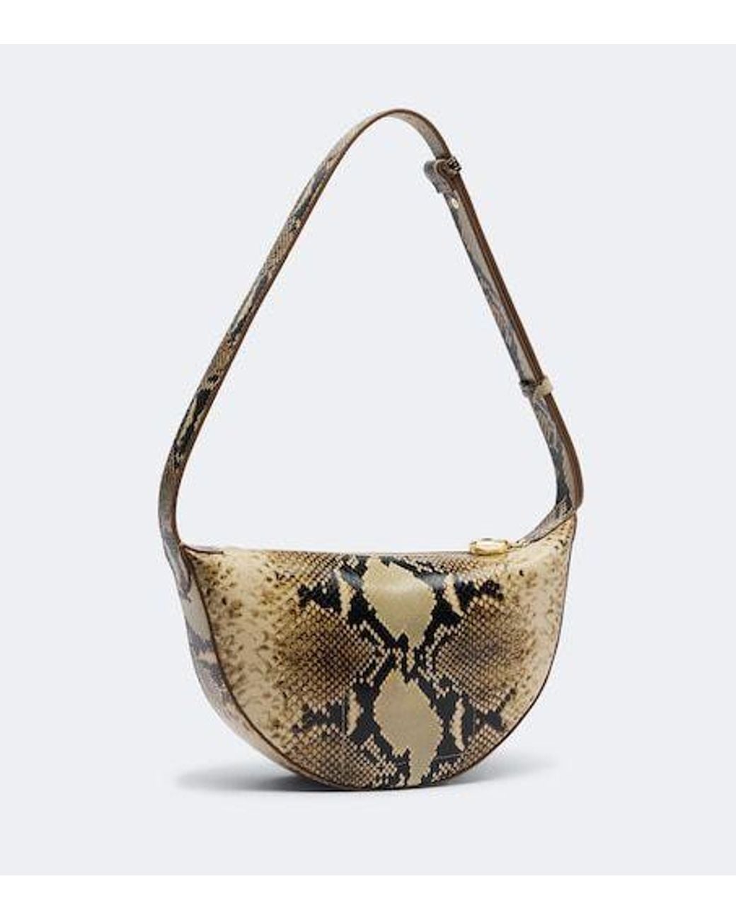Joseph Metallic Bean Snake-Effect Leather Shoulder Bag