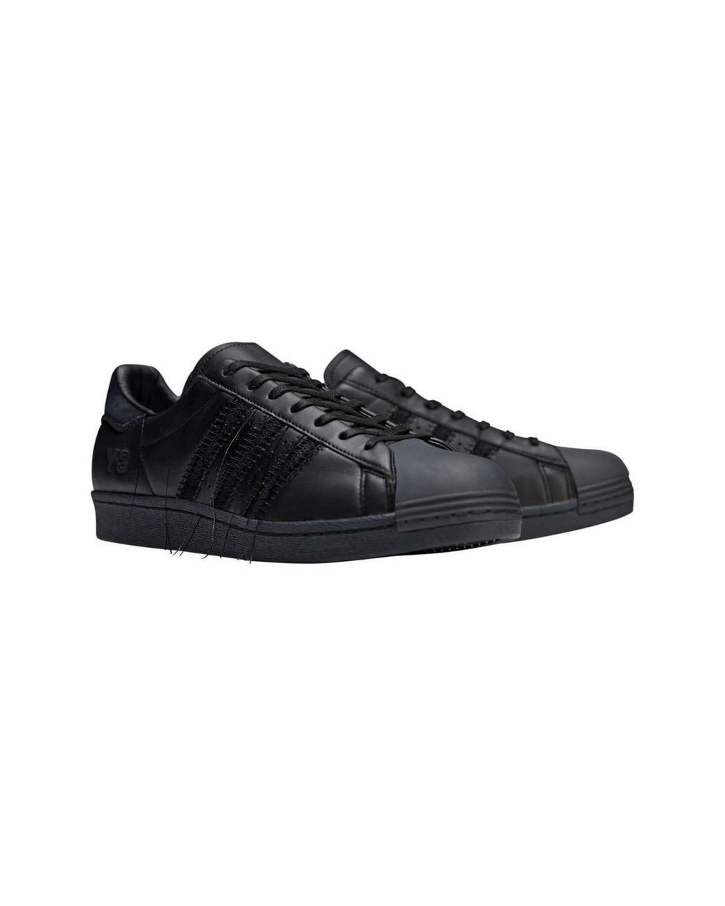 Y-3 Black Solid-Color Sneakers for men