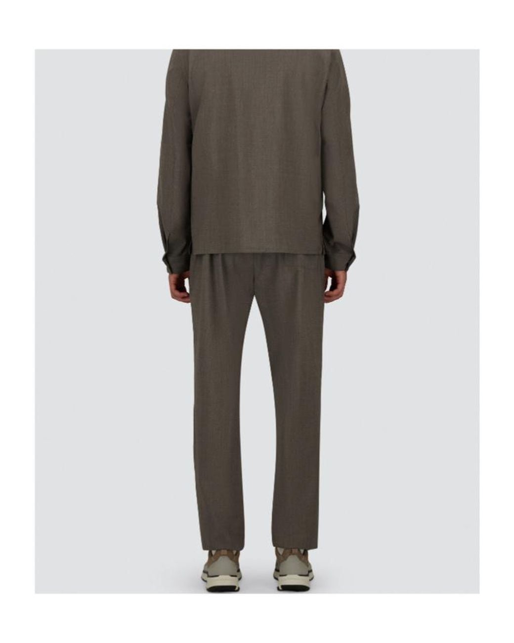 Herno Gray Tailored Regular-Fit Pants for men