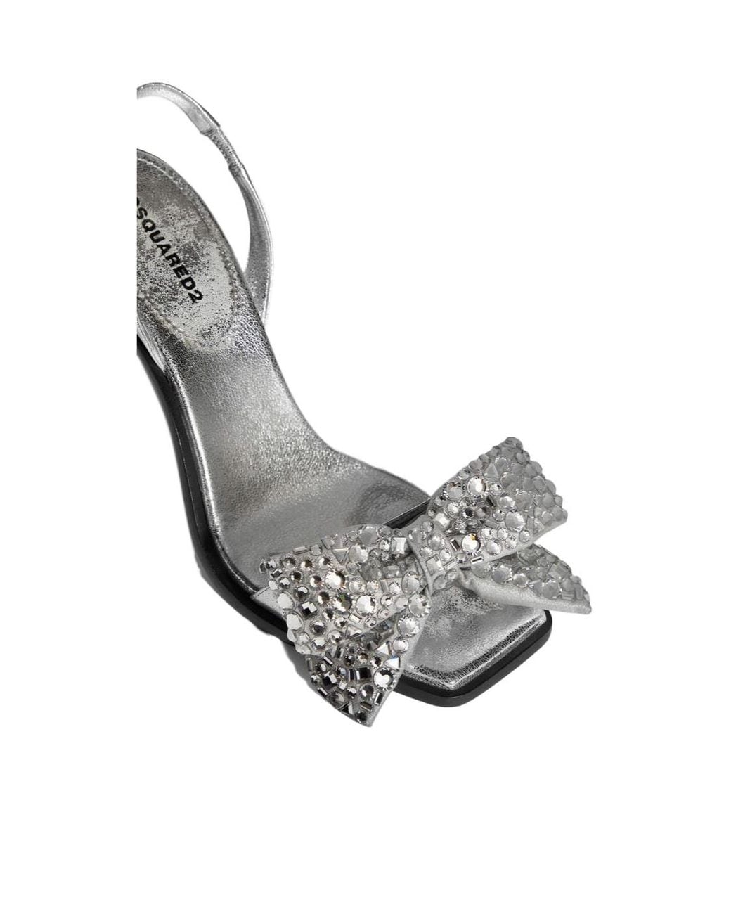 DSquared² Metallic Bow Detailed Open Toe Sandals