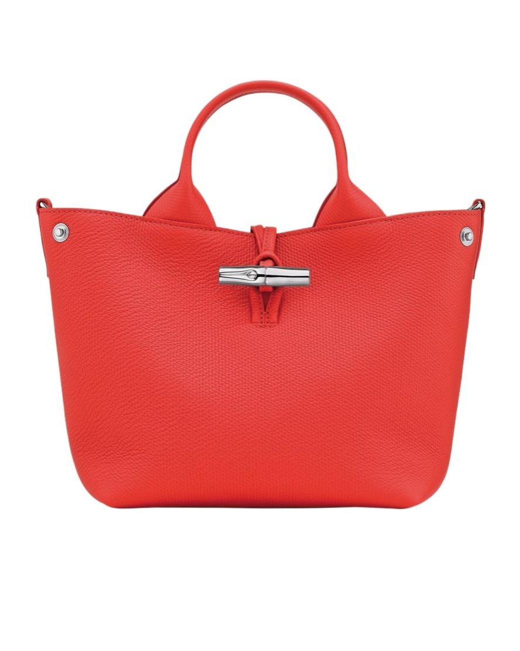 Longchamp Red S Le Roseau Tote Bag