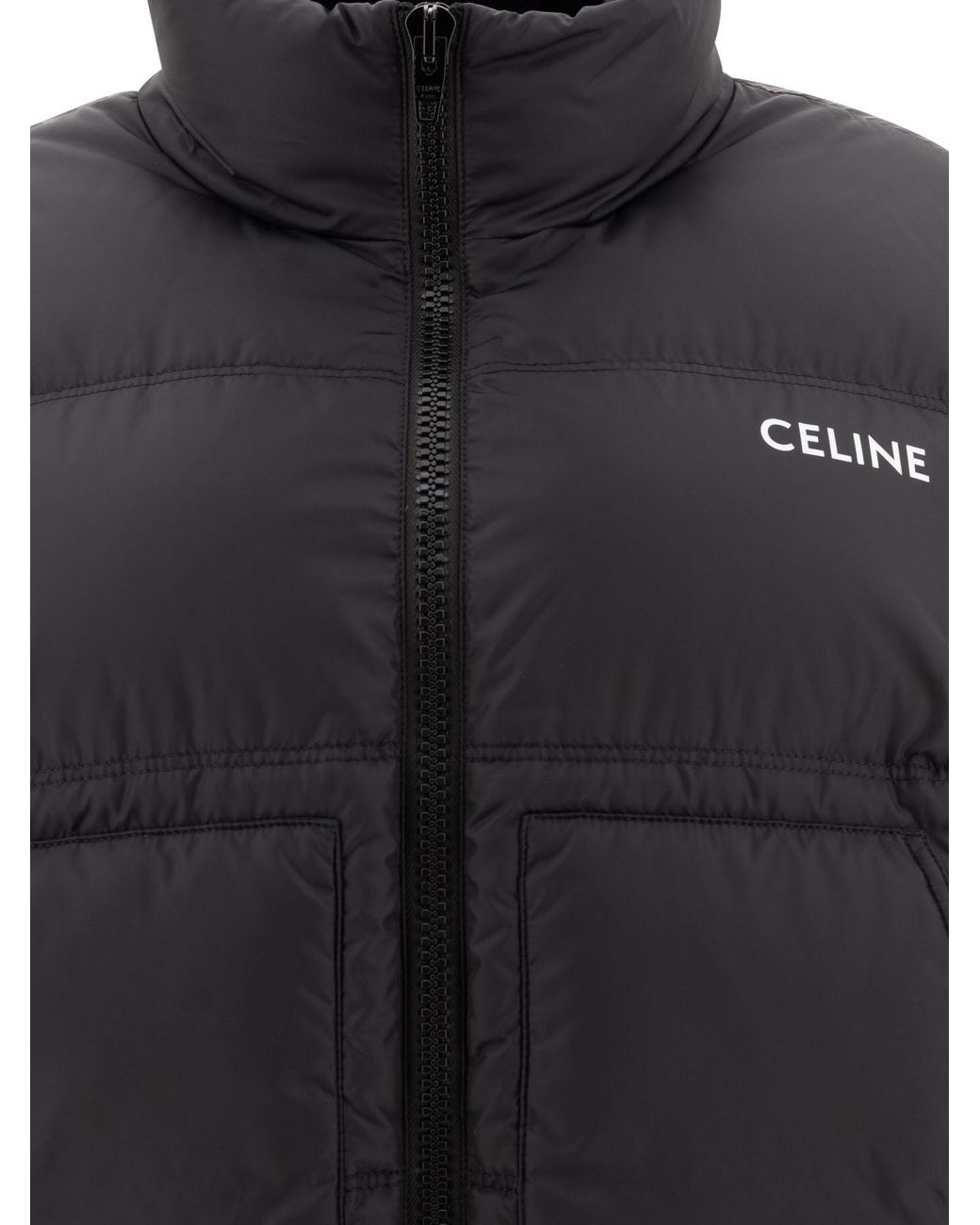 Céline Black Cropped Down Jacket