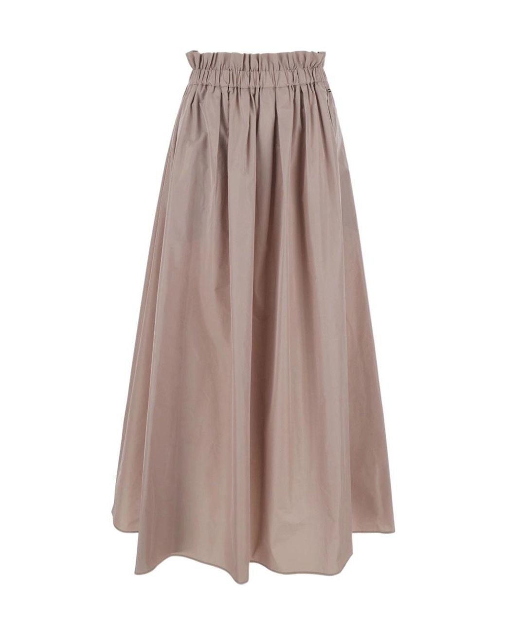 Herno Brown Long Skirt With Logo