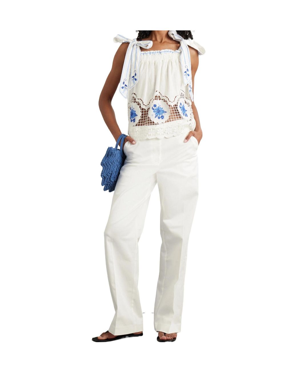 Farm Rio Blue Bow Vest