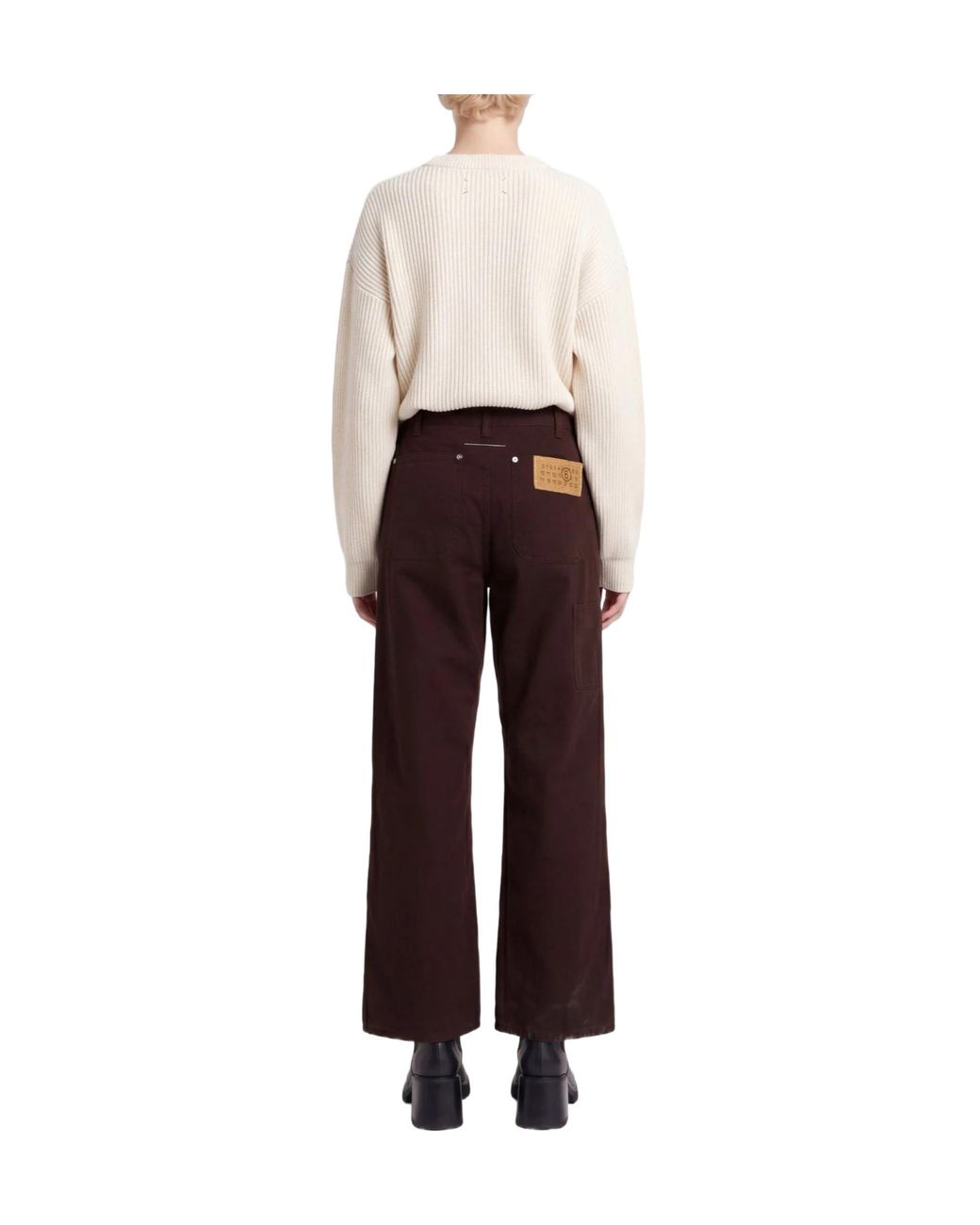 MM6 by Maison Margiela Red Simple Straight-Leg Pants