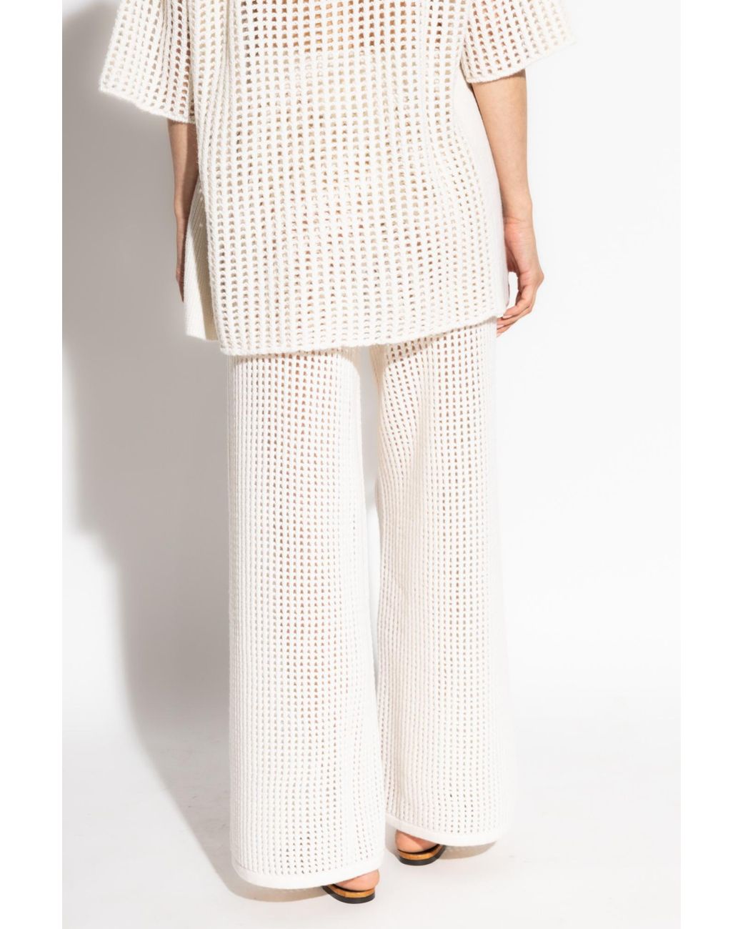 Lisa Yang White Mei Wide Leg Pants