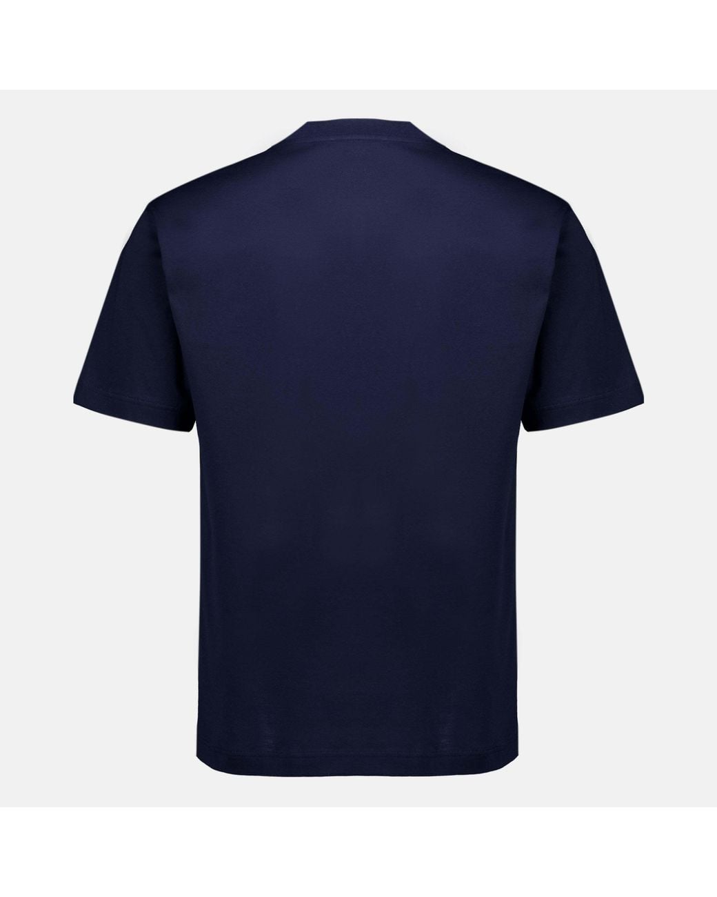 Prada Blue Logo Detailed Crewneck T-Shirt for men