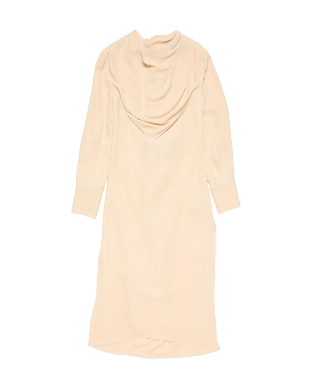 Acne Natural Silk Midi Dress With Scarf