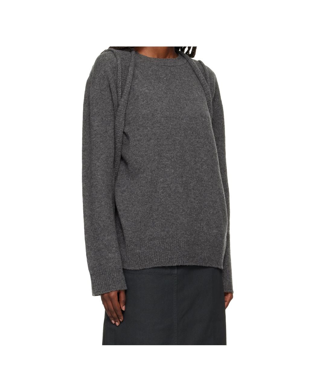 Issey Miyake Gray Oversized Sweater