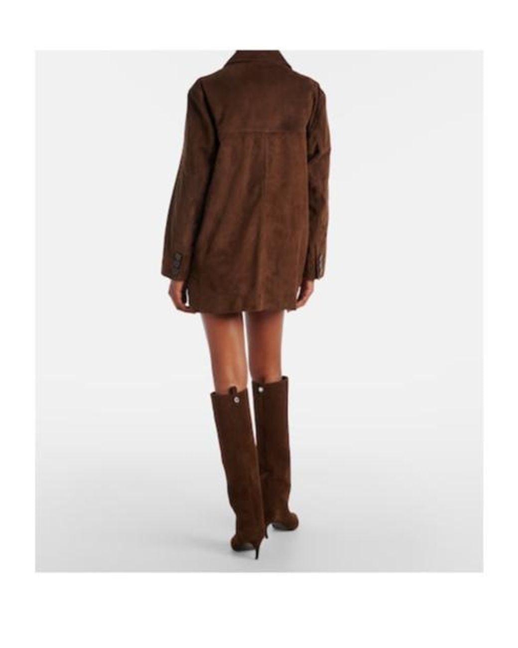 Nour Hammour Brown Voltia Suede Jacket