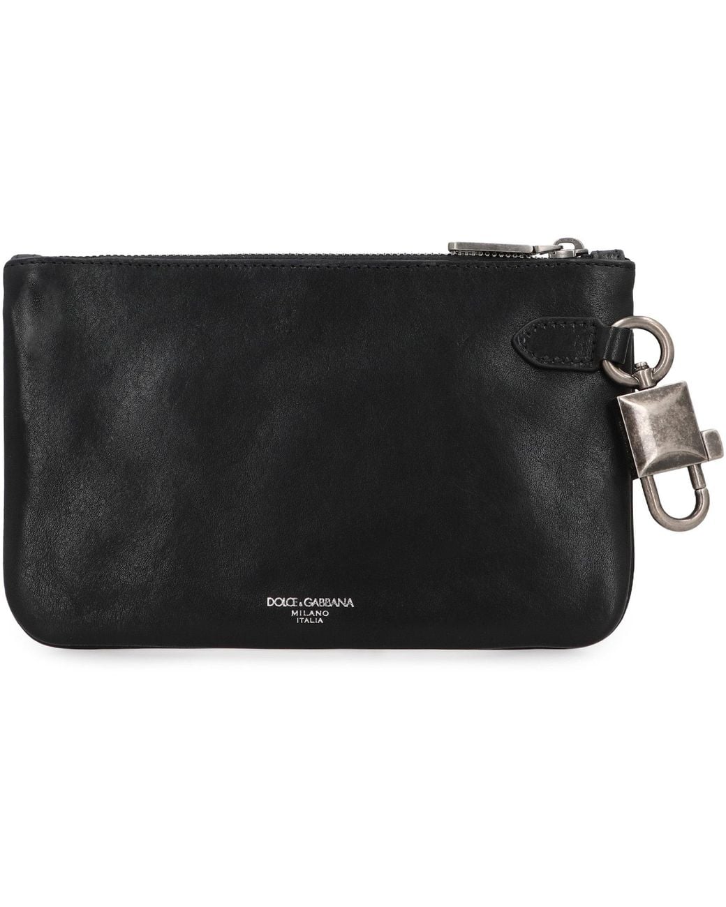 Dolce & Gabbana Black Logo Plaque Wash Bag for men