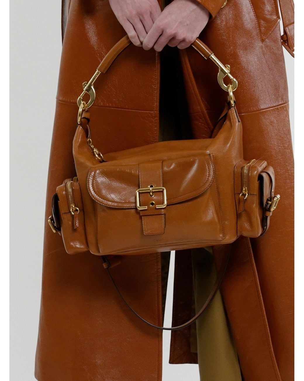 Chloé Brown Chloé Camera Zipped Shoulder Bag