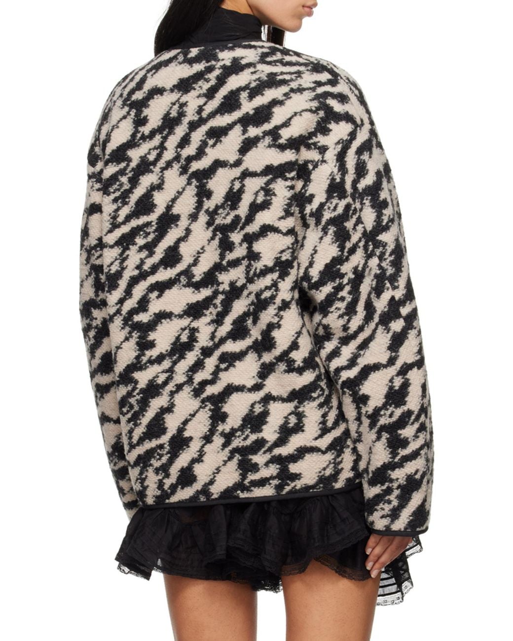 Isabel Marant Black Isabel Marant Étoile Himala Zebra-Printed Button-Up Jacket