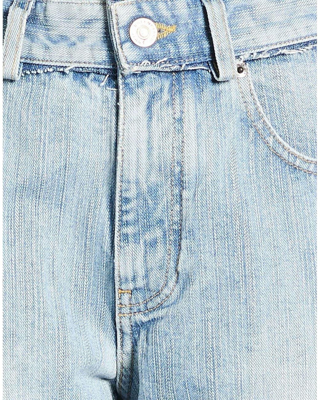 Balenciaga Blue Light-Wash Straight-Leg Jeans
