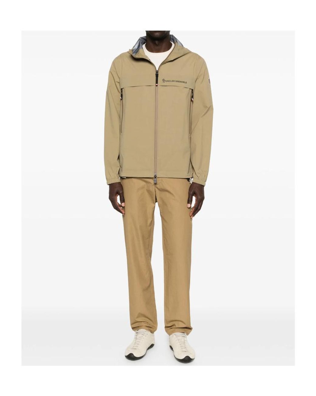 Moncler Natural Grenoble Shipton Hooded Shell Jacket for men
