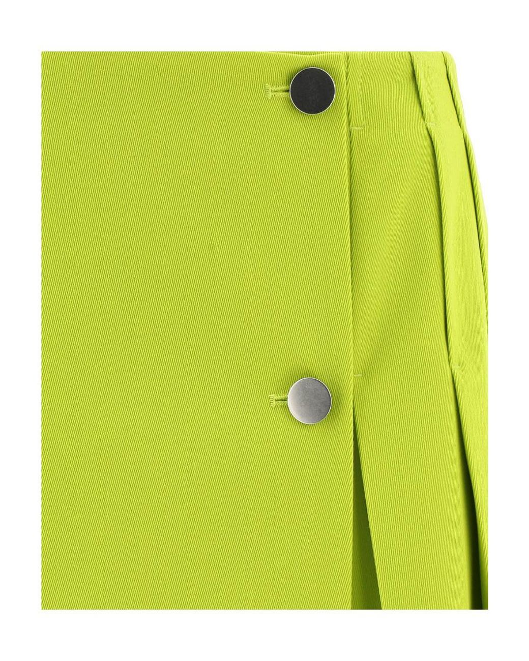 Bottega Veneta Green Pleated Skirt With Buttons