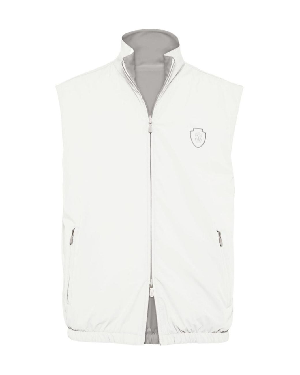 Brunello Cucinelli White Nylon Weather-Resistant Reversible Gilet for men