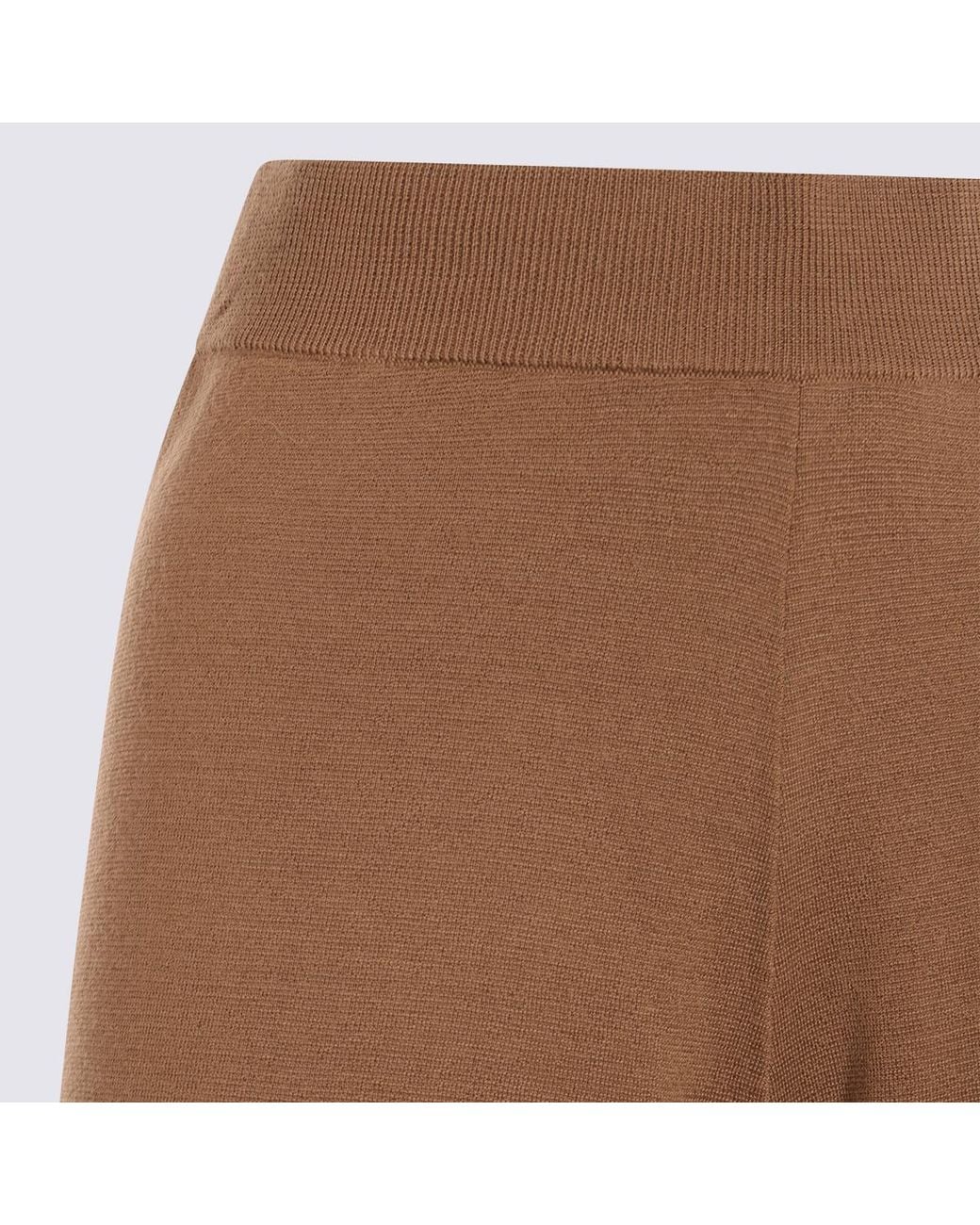 Max Mara Brown Nigeria Wide-Leg Knitted Pants