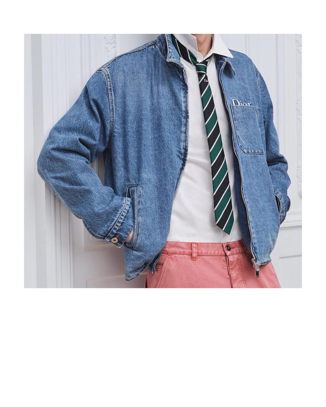 Dior Blue Zipped Jacket for men