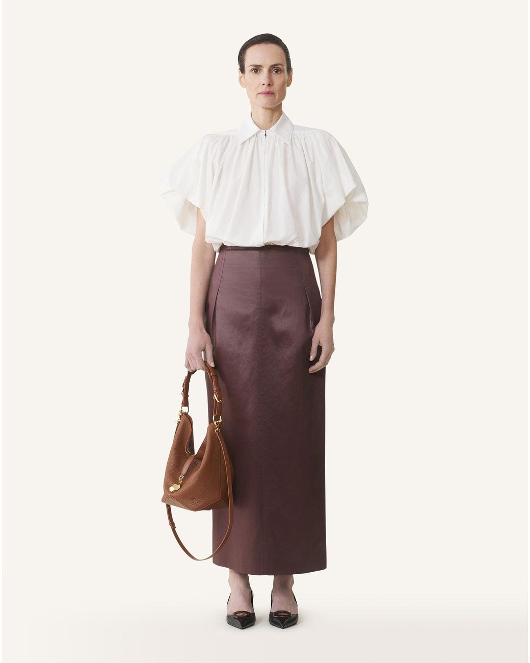 Lanvin Brown Bag Catch Shoulder Bag