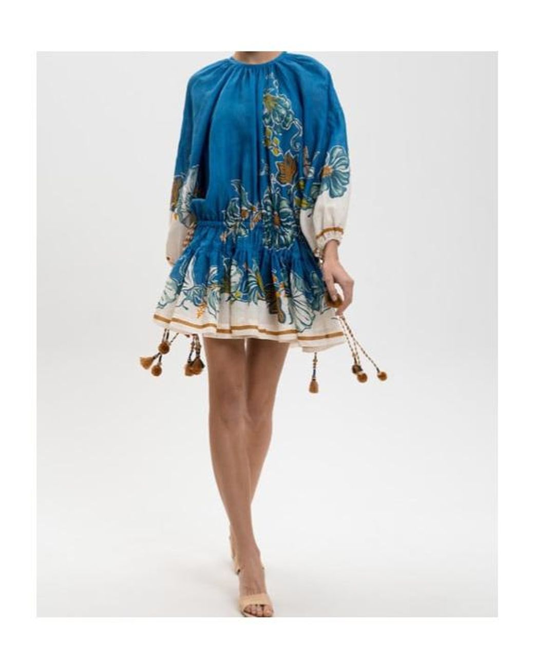 ALÉMAIS Blue Long-Sleeved Dress