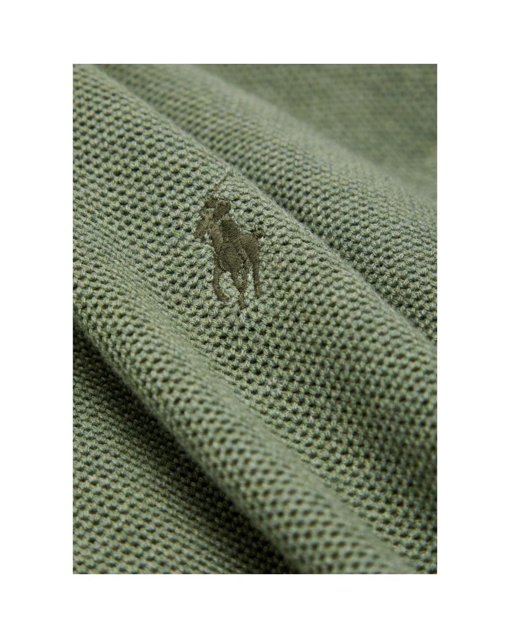 Polo Ralph Lauren Green Pure Cotton Knitted High-Neck Sweater for men