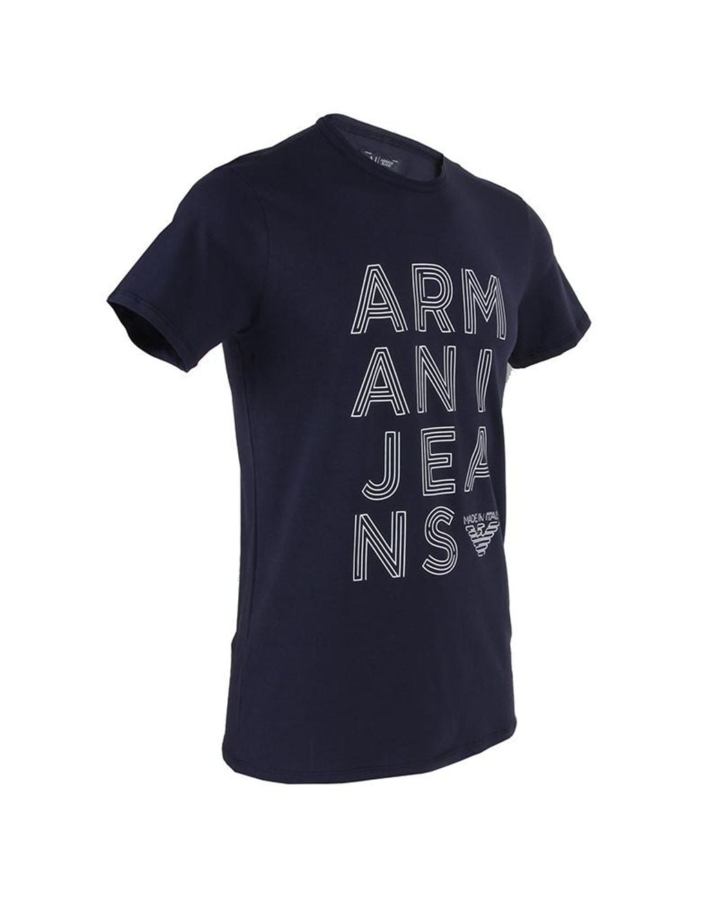 Armani Jeans Blue Printed T-Shirt for men