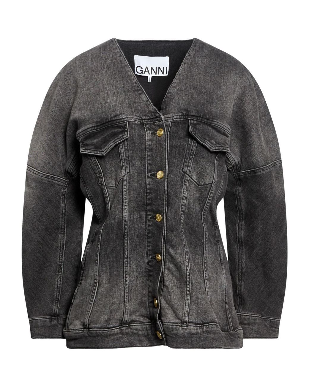 Ganni Black Denim Jackets