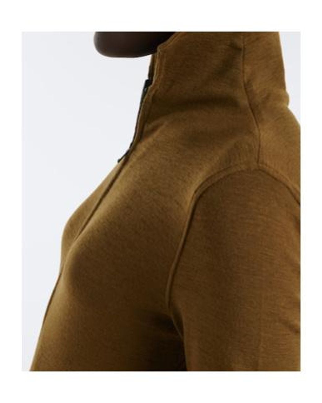 Mugler Brown Wool-Blend Jersey Polo Dress