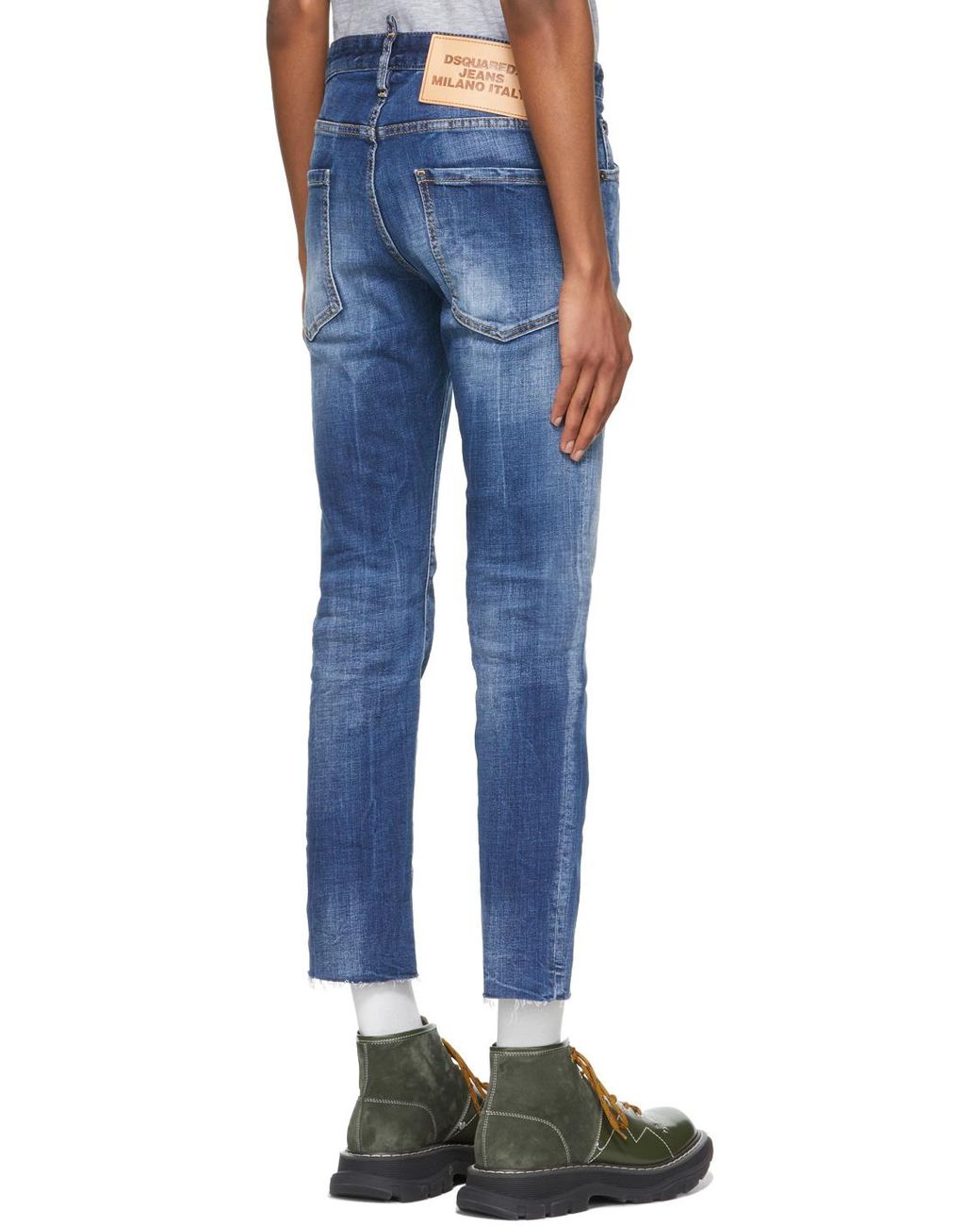 DSquared² Blue Mid-Rise Skinny Jeans for men
