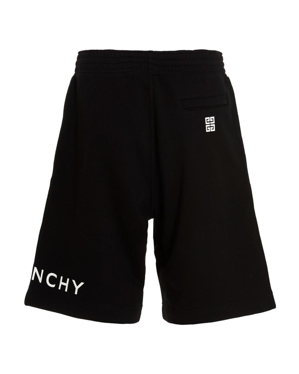 Givenchy Black Logo Printed Pocketed Shorts for men