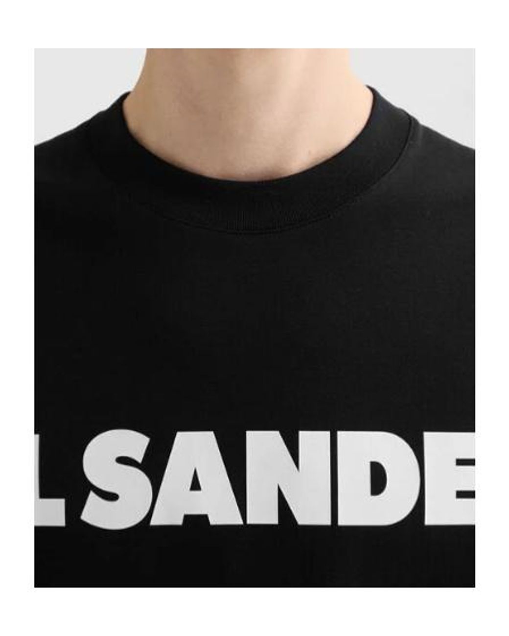 Jil Sander Blue Logo Printed Crewneck T-Shirt for men