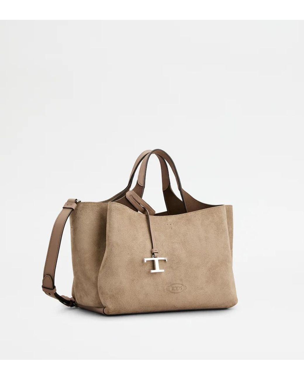 Tod's Natural Logo-Charm Tote Bag