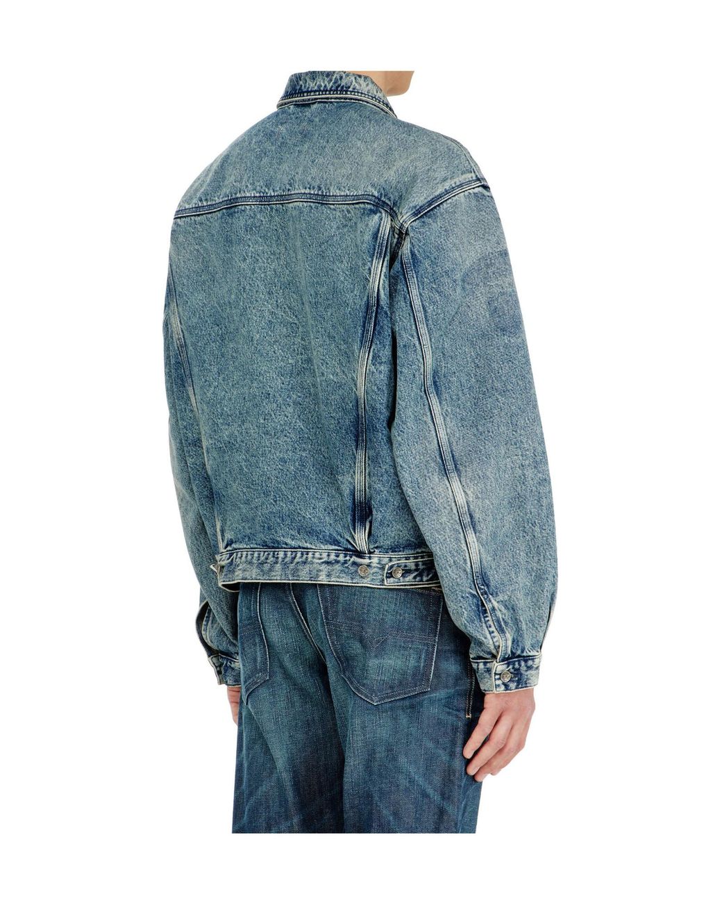 DIESEL Blue D-Denver-S2 Buttoned Denim Jacket for men