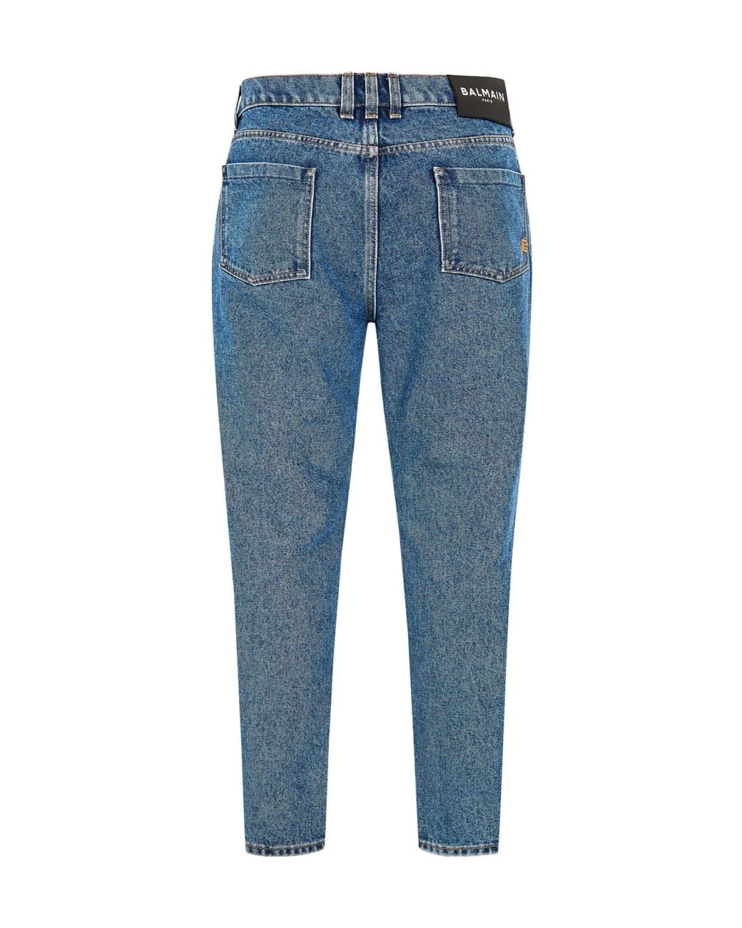 Balmain Blue Straight Leg Jeans for men