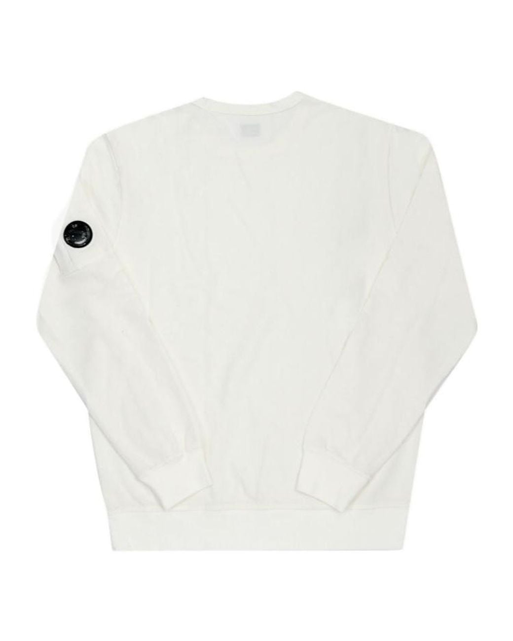 C P Company White Lens Detailed Crewneck Sweatshirt for men