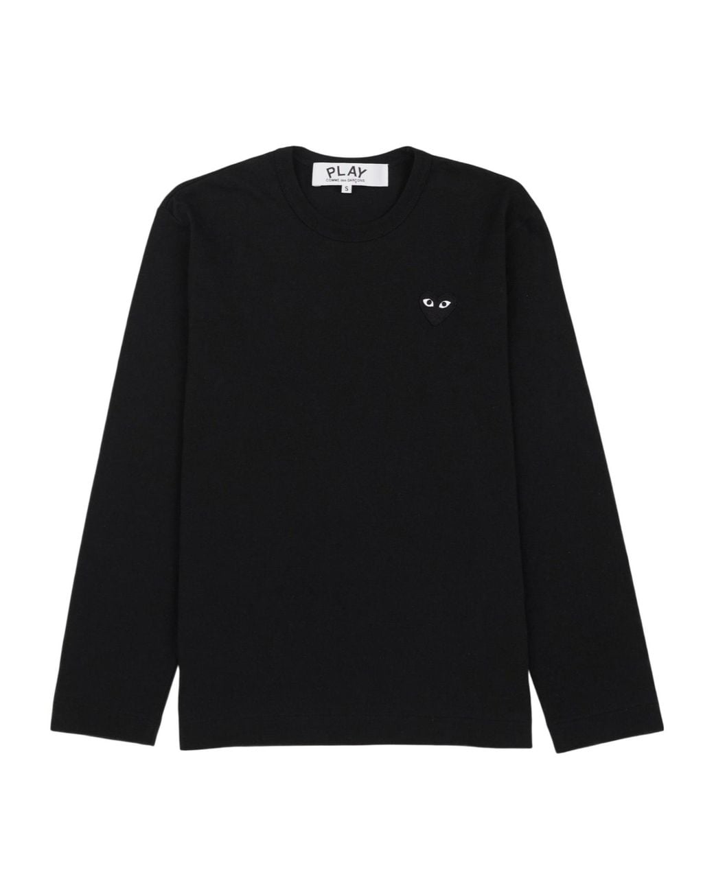 COMME DES GARÇONS PLAY Black Long-Sleeved T-Shirt for men