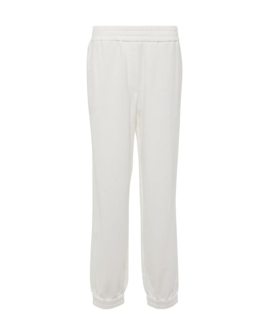 Brunello Cucinelli White Cotton Jersey Sweatpants