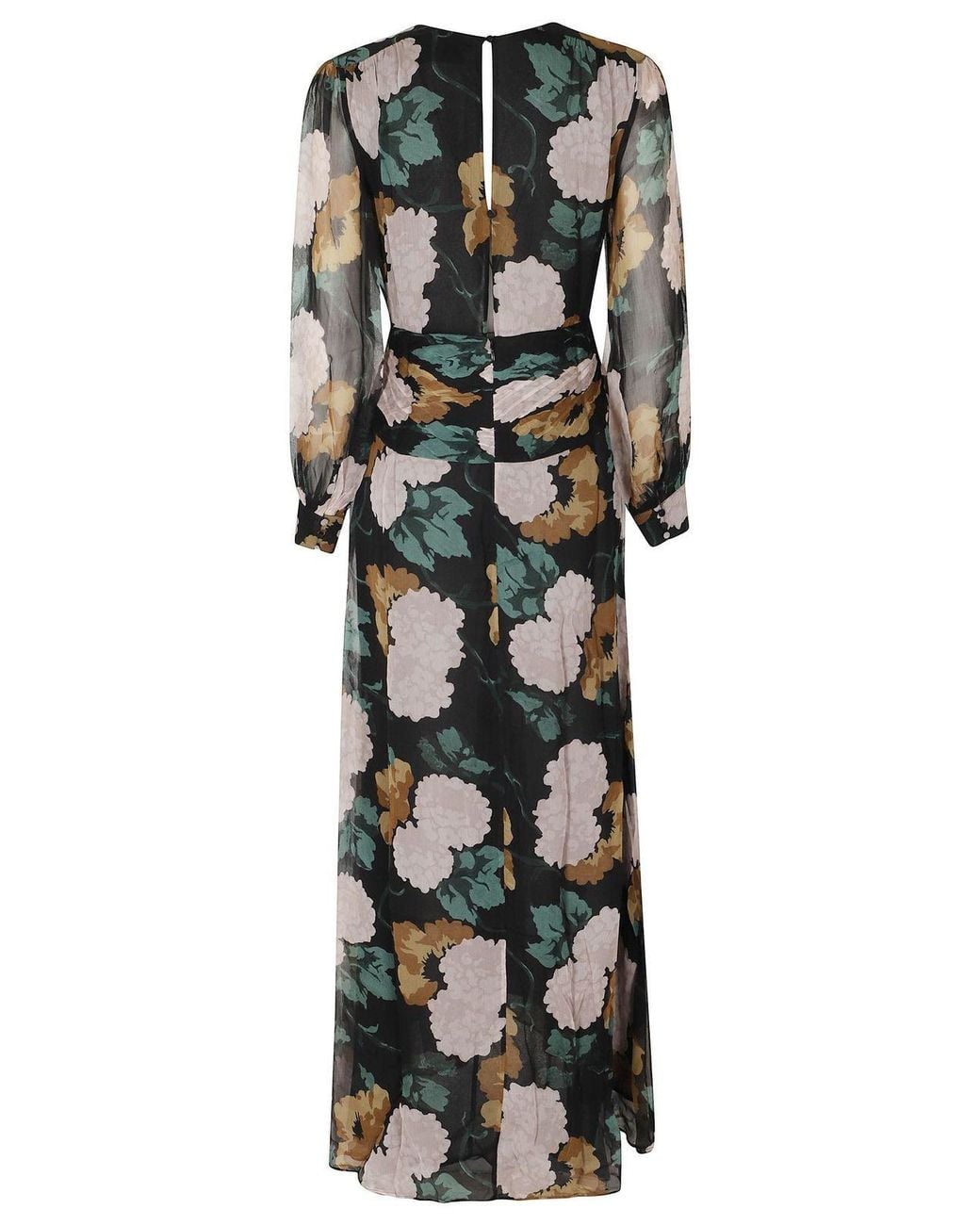 Rixo Black Meera Floral Maxi Dress